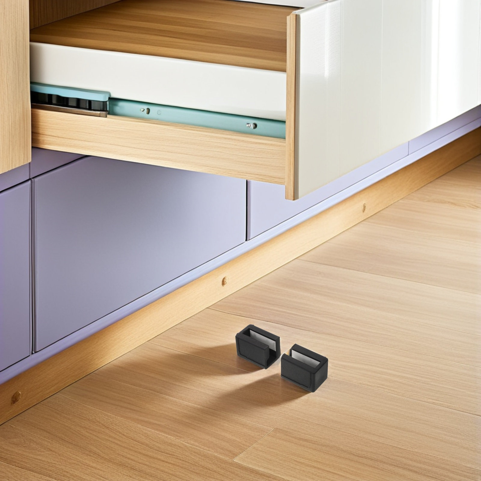 Baby Nursery Drawers - 8Pcs Silicone Drawer Handle Covers Black