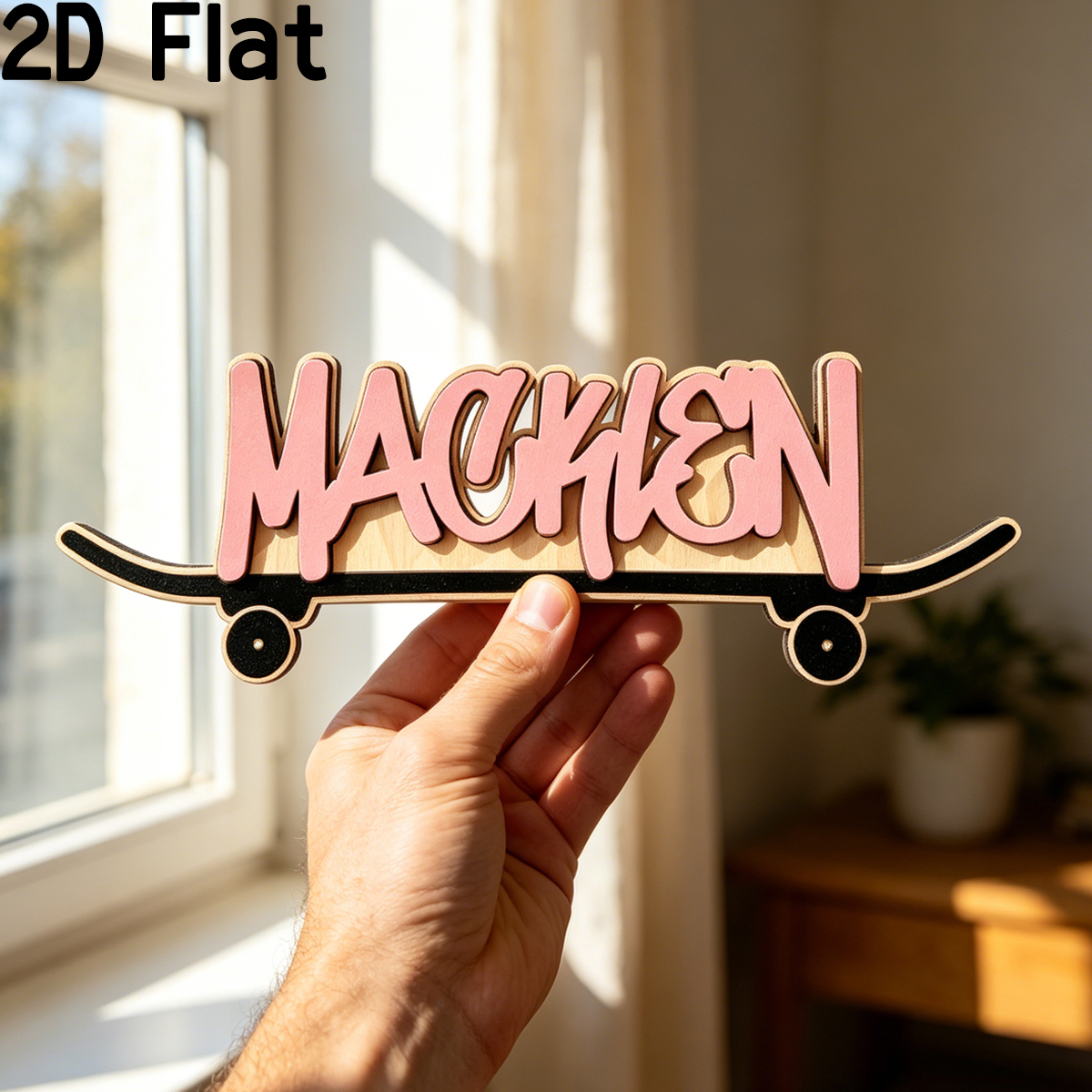 Baby Nursery Room - 1Pc Custom Sports Skate Bord Wooden