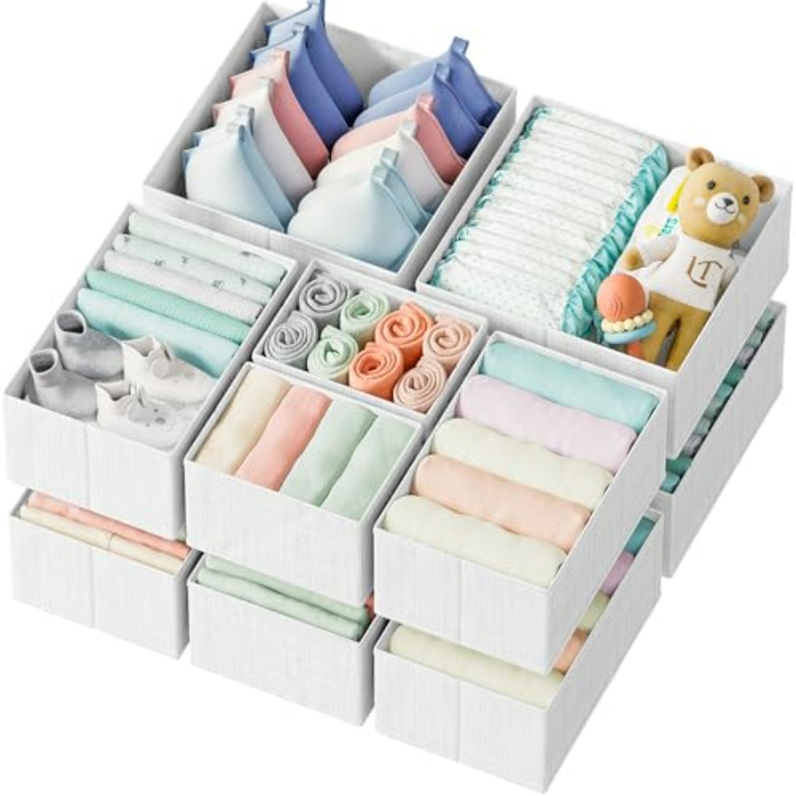 Baby Nursery Drawers - Drawer Organizer Clothes Set of 12