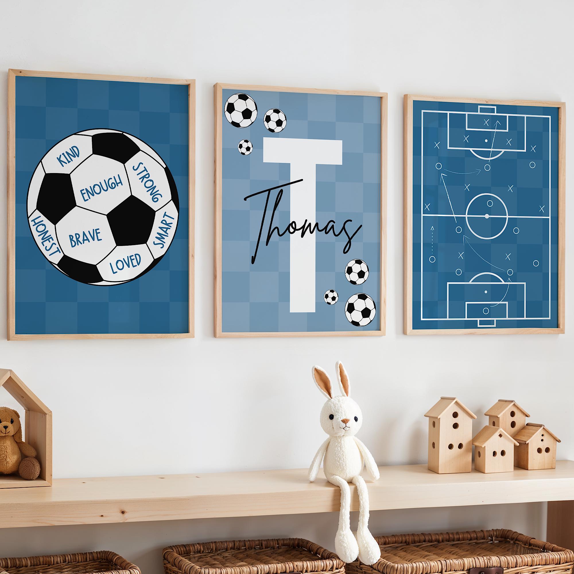 Custom Soccer Wall Art Set Aff - огляд і ціна Baby Nursery Wall Art