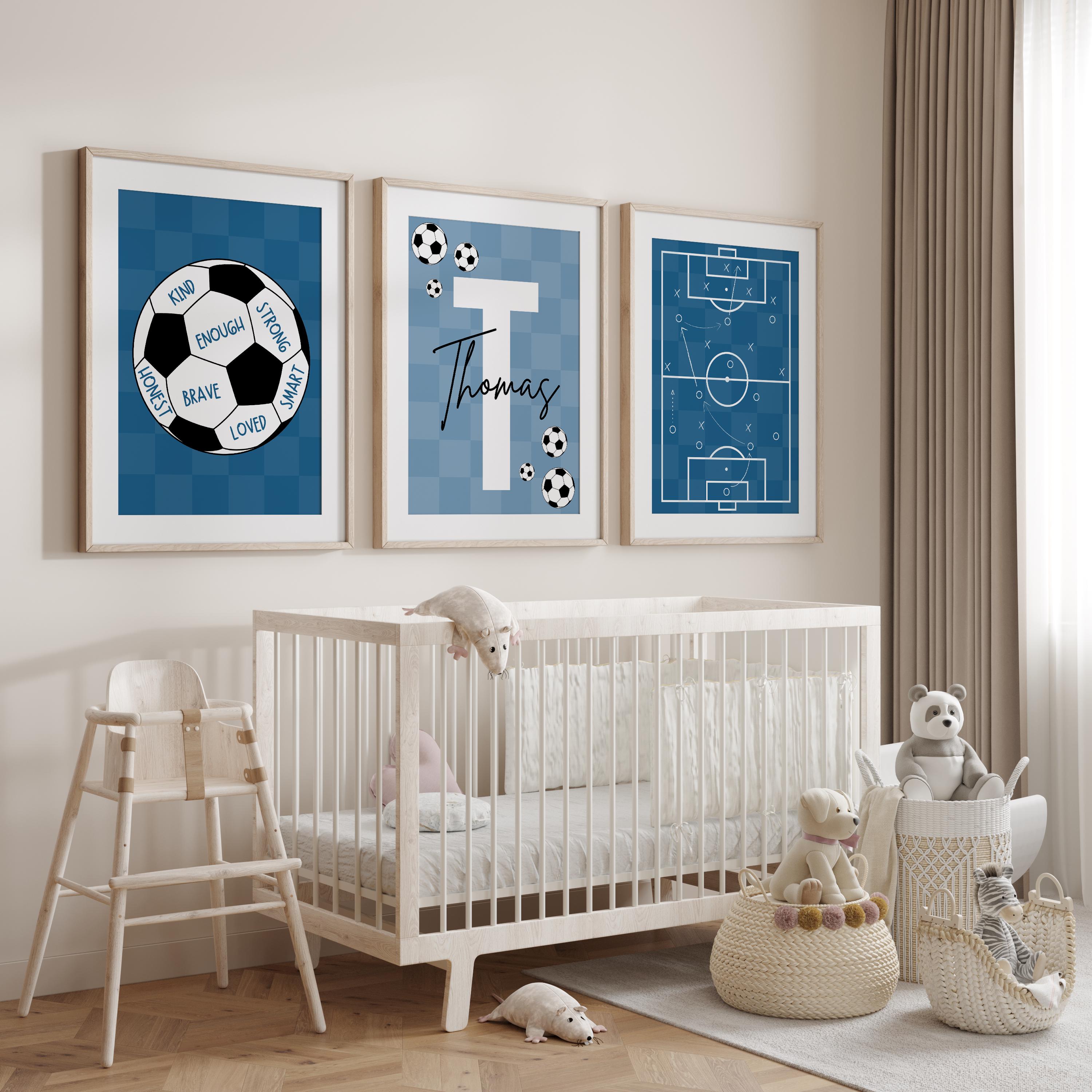 Custom Soccer Wall Art Set Aff - огляд і ціна Baby Nursery Wall Art