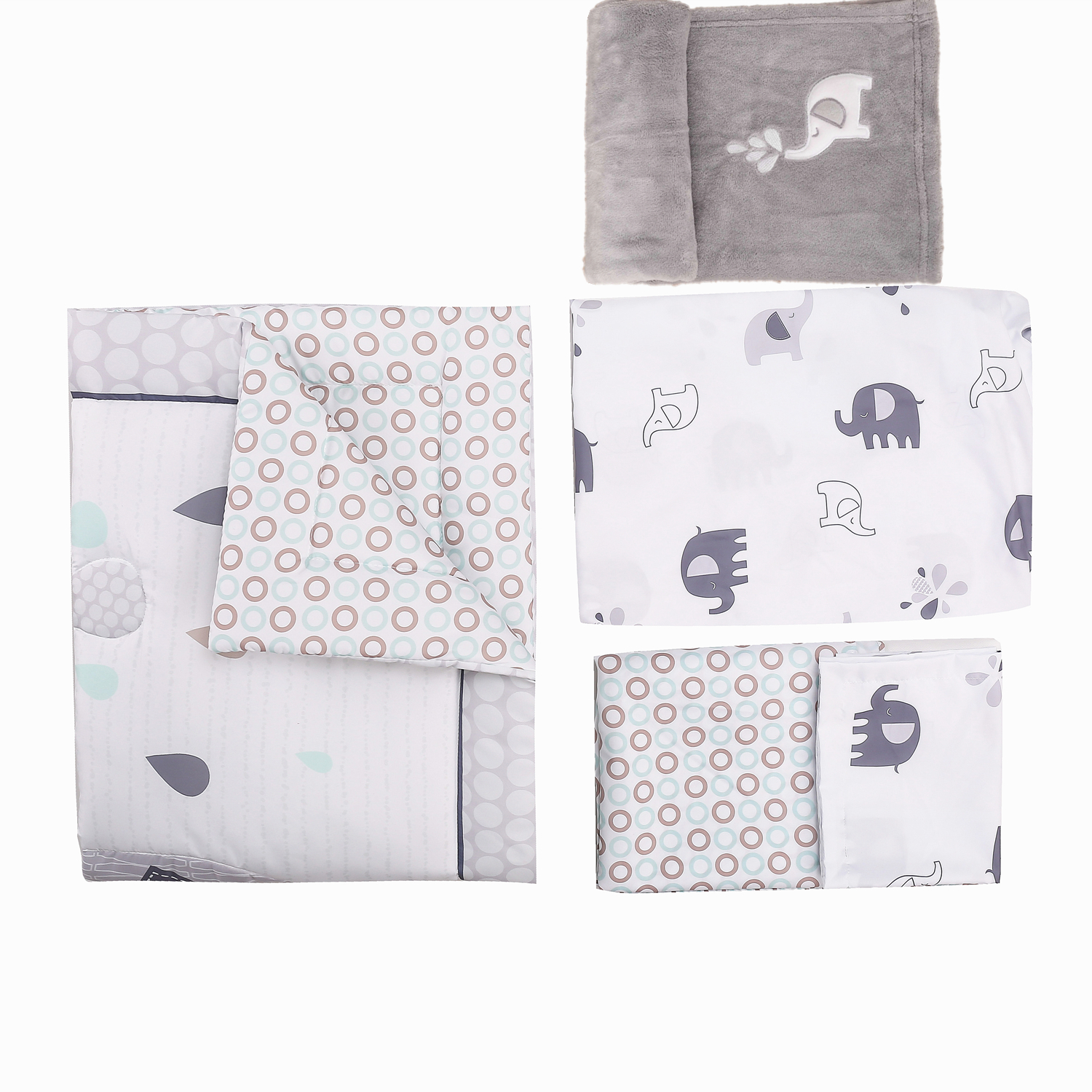 4Pcs Crib Bedding Set for Boys - огляд і ціна Baby Nursery Bedding Sets