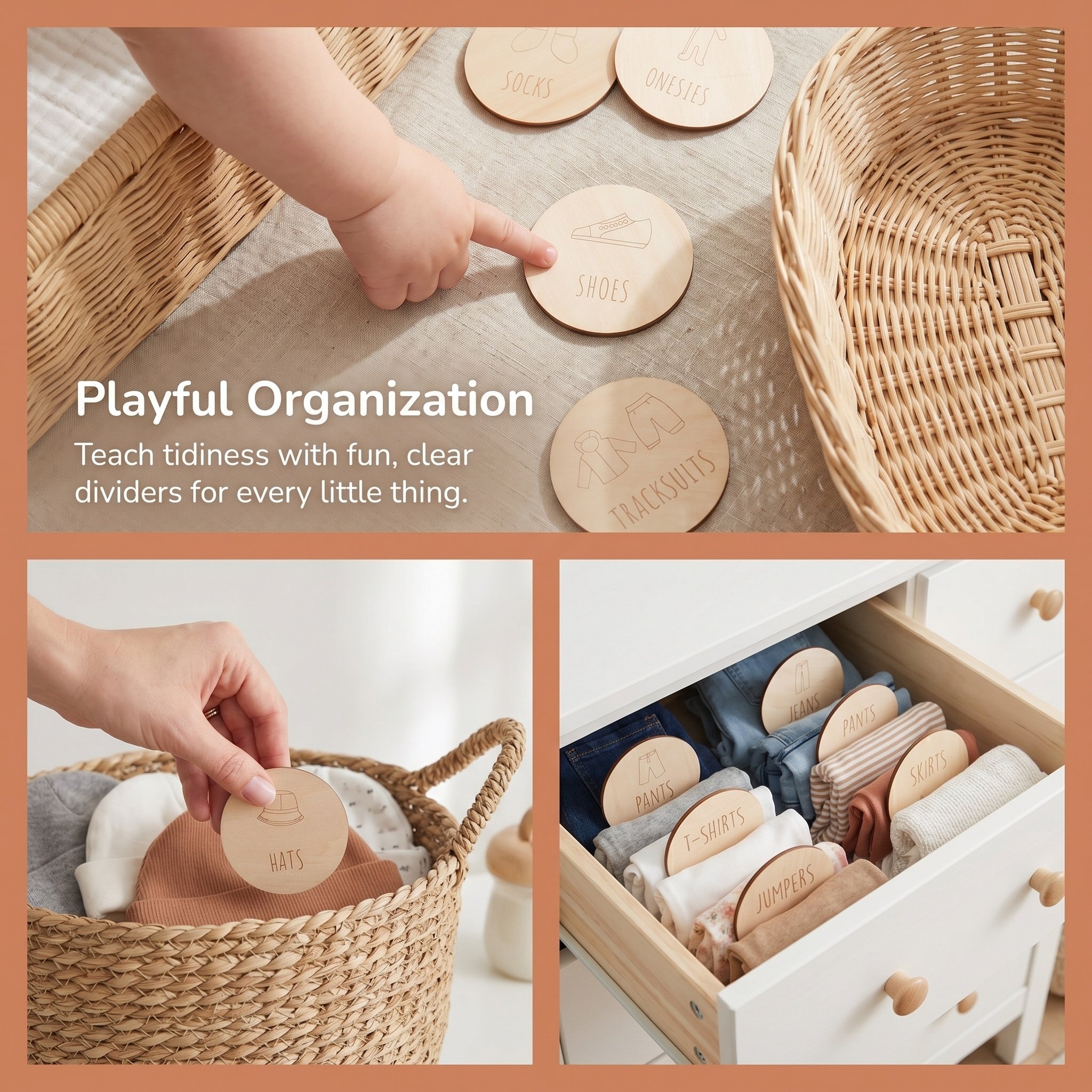 23pcs Wooden Nursery Labels Fo - огляд і ціна Baby Nursery Drawers