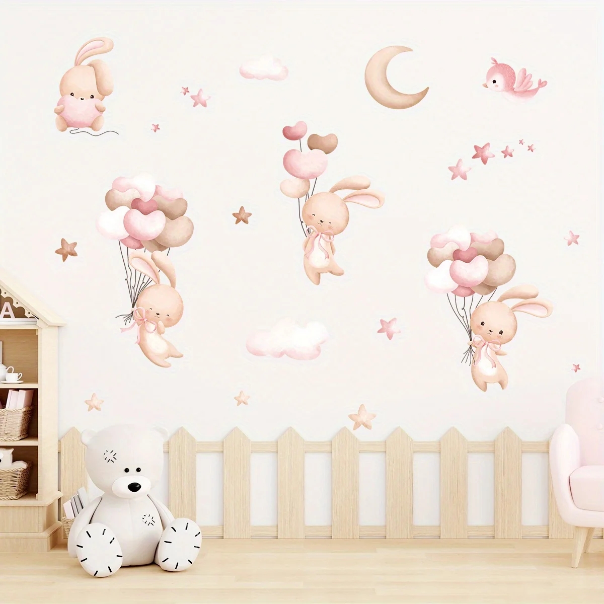 Cute Rabbit Balloon Wall Stick - огляд і ціна Baby Nursery Set Furniture