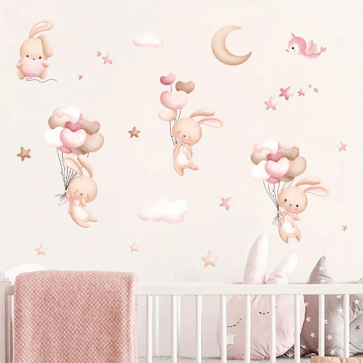 Cute Rabbit Balloon Wall Stick - огляд і ціна Baby Nursery Set Furniture