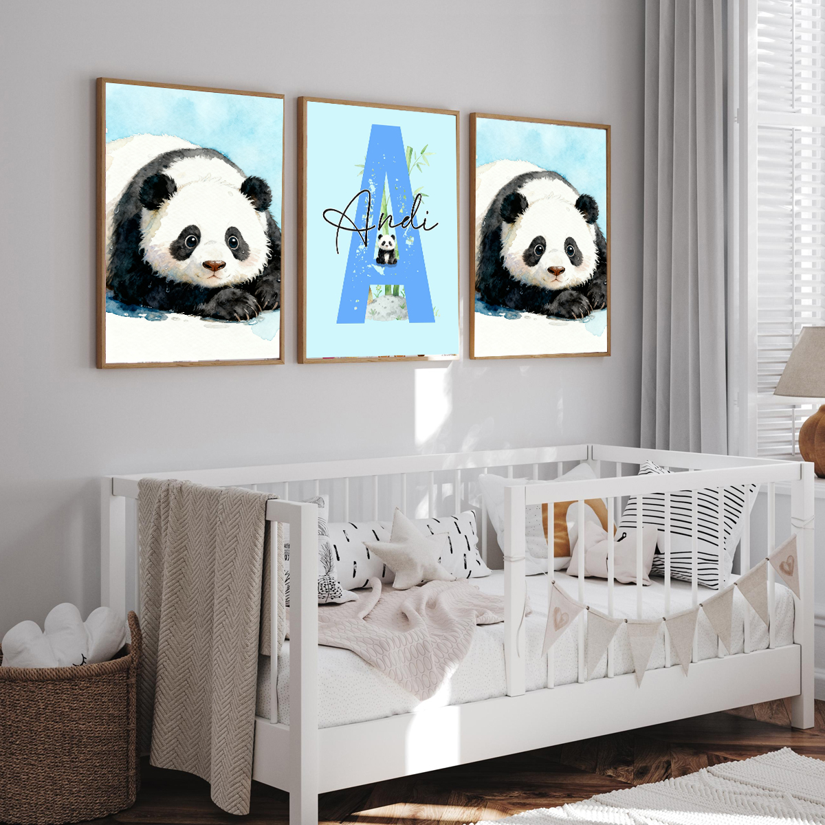 3pcs Personalized Panda Nurser - огляд і ціна Baby Nursery Pictures