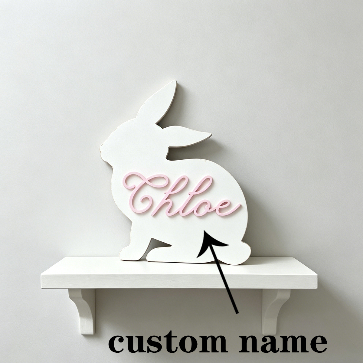 1Pc Custom Cute Bunny Name Woo - огляд і ціна Baby Nursery Room