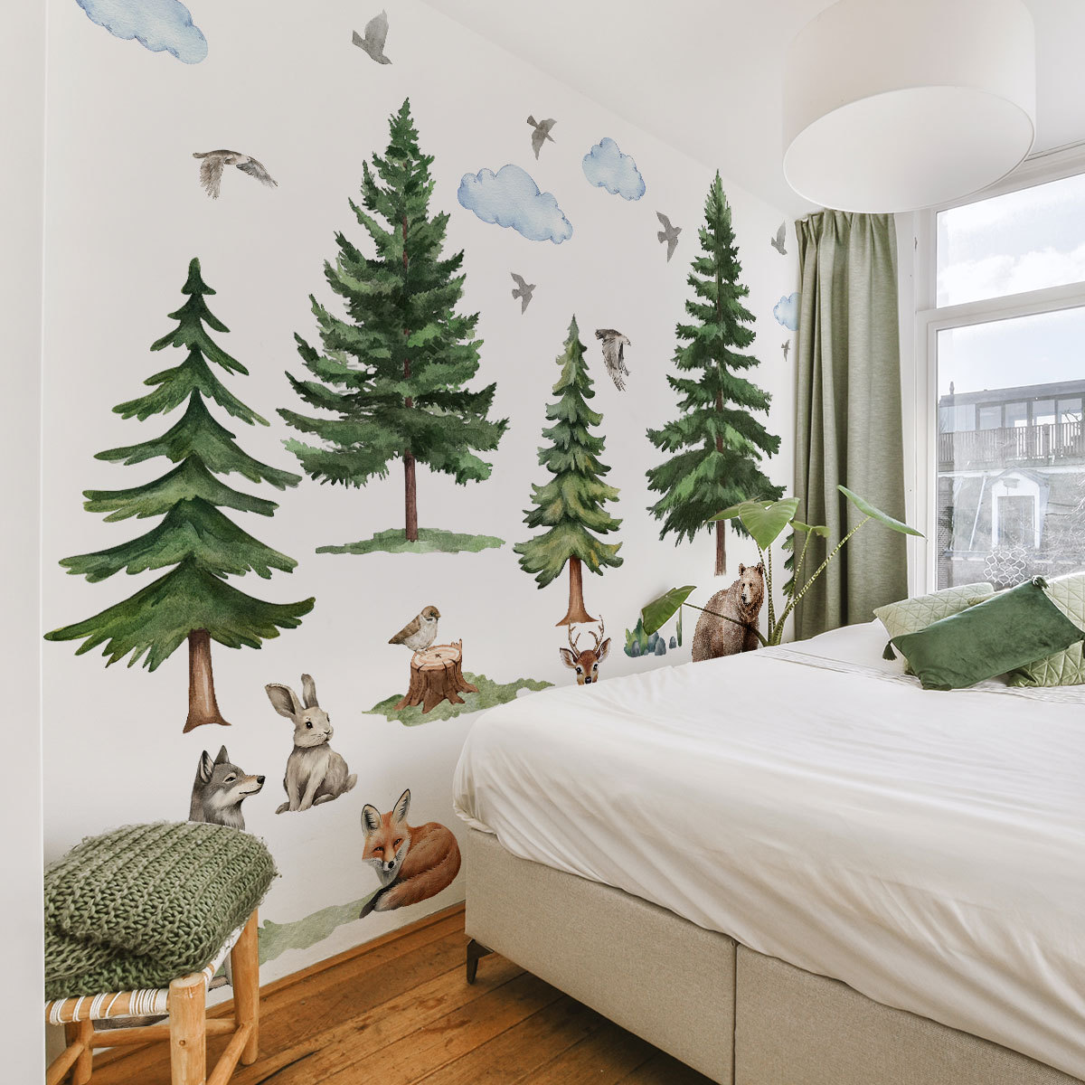 Cartoon Woodland Safari Wall S - огляд і ціна Baby Nursery Set Furniture