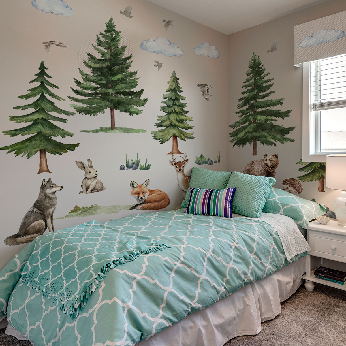 Cartoon Woodland Safari Wall S - огляд і ціна Baby Nursery Set Furniture