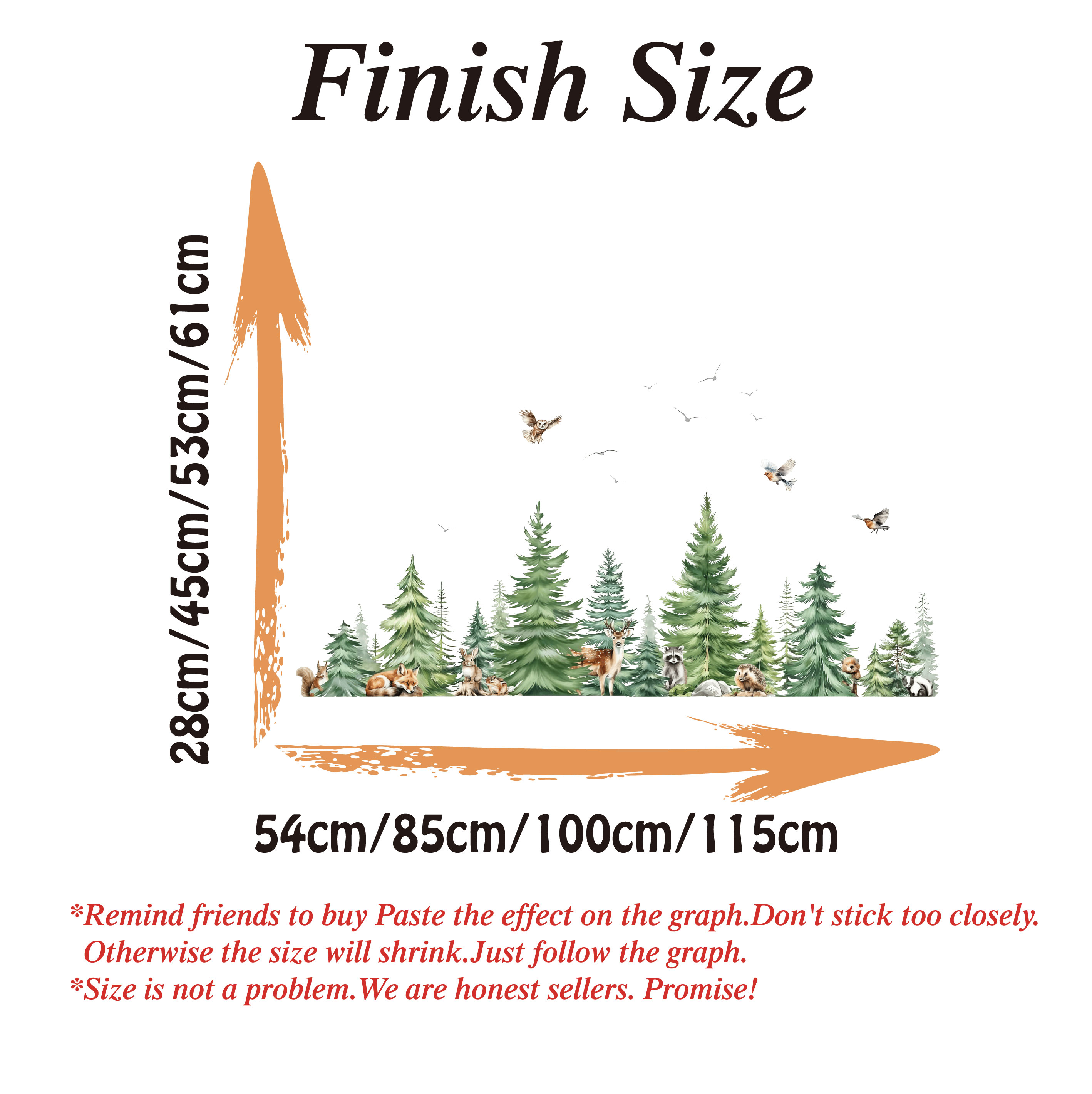 Large Watercolor Pine Tree Ani - огляд і ціна Baby Nursery Set Furniture