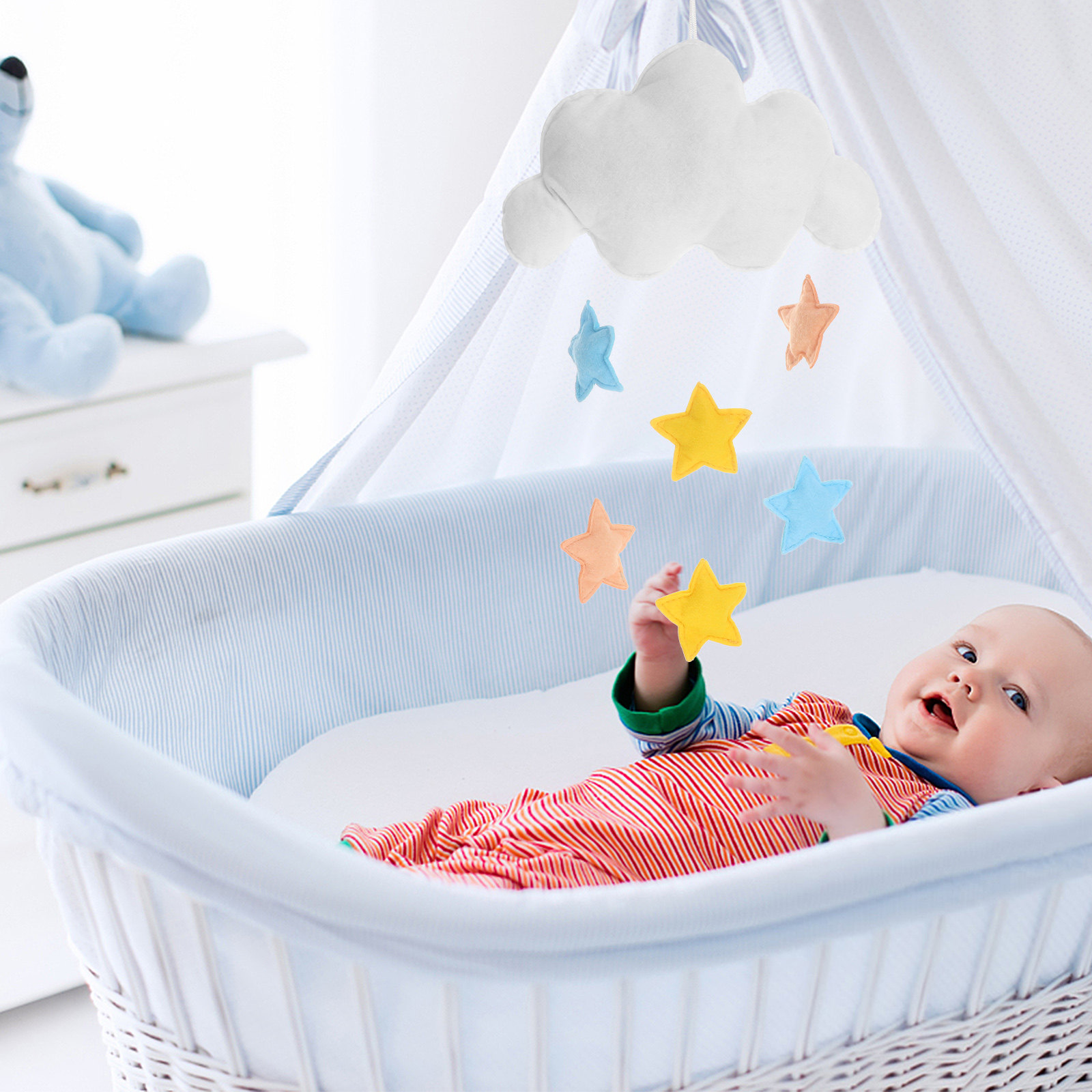 Lovely Cloud and Star Heart Ha - огляд і ціна Baby Nursery Light Fixture