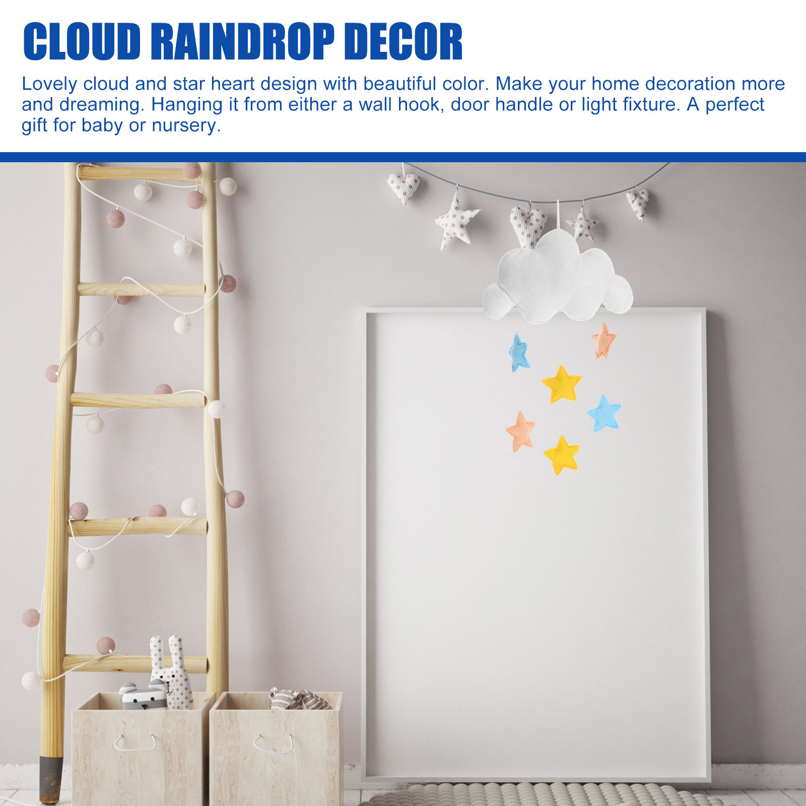 Lovely Cloud and Star Heart Ha - огляд і ціна Baby Nursery Light Fixture