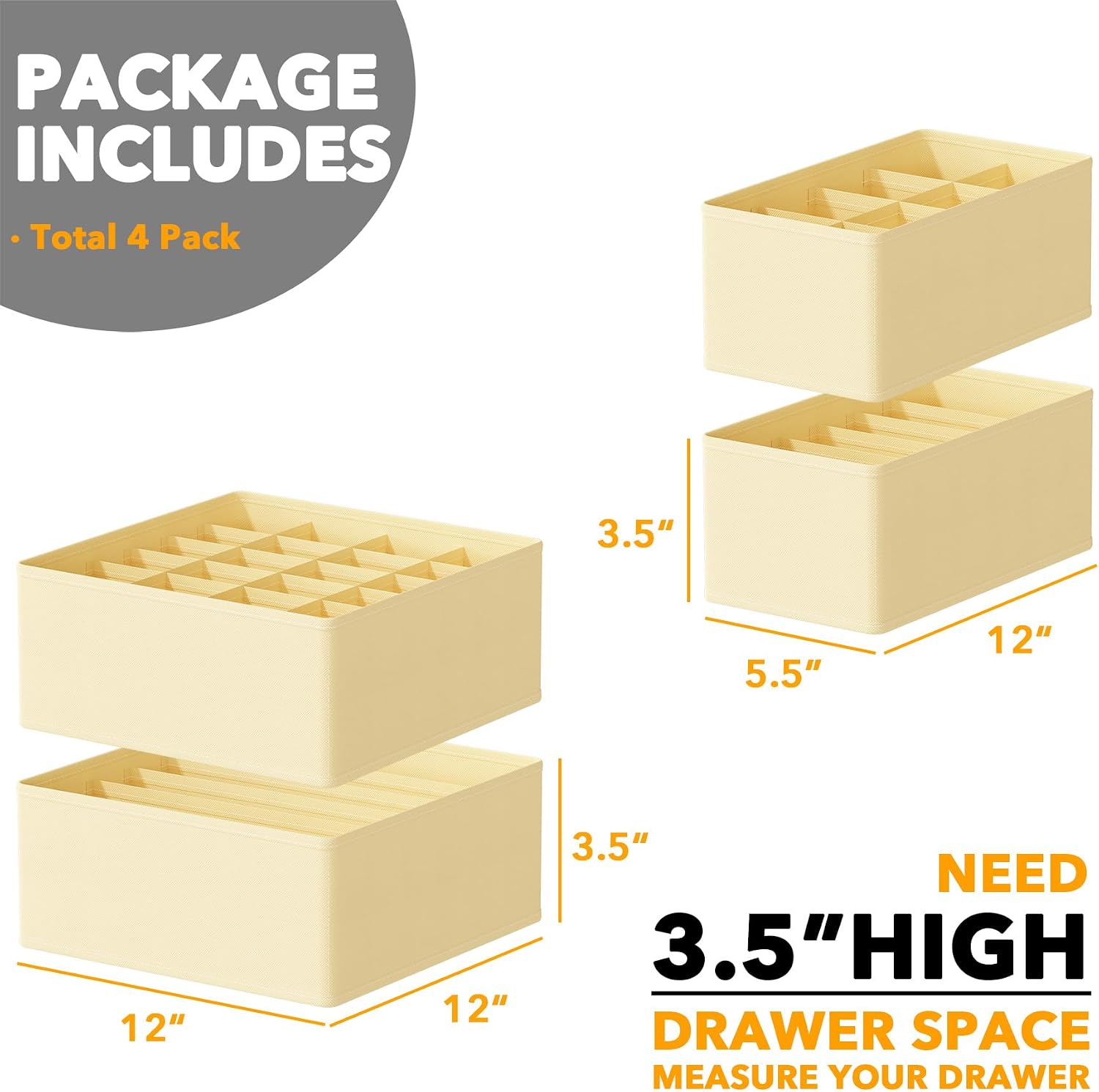 Drawer Organizer 4 Pack with D - огляд і ціна Baby Nursery Drawers
