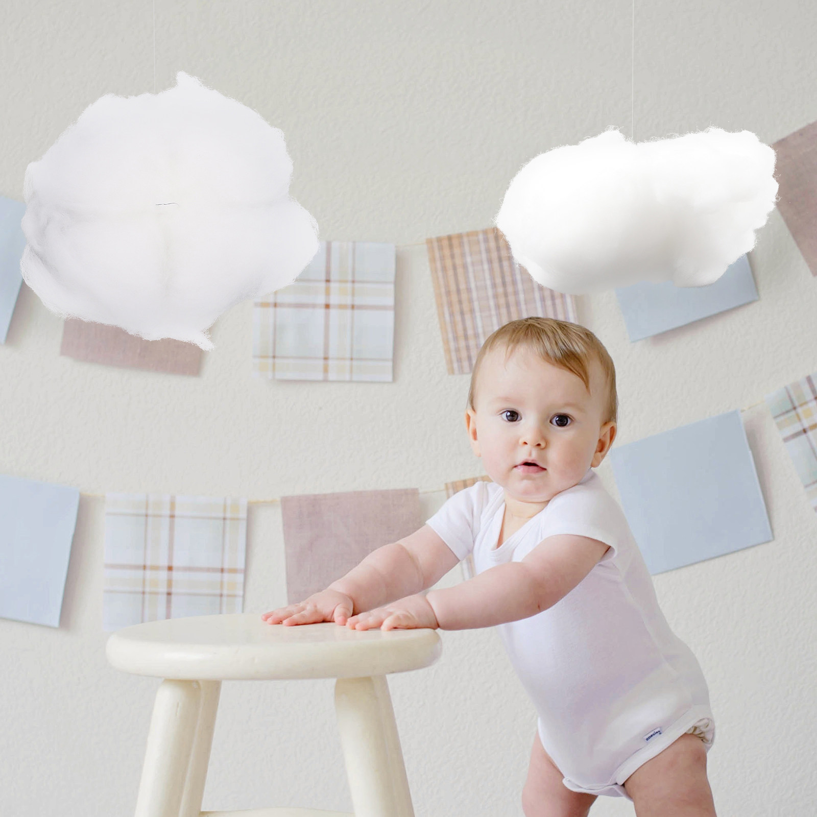 4Pcs Lifelike Cotton Cloud Han - огляд і ціна Baby Nursery Light Fixture