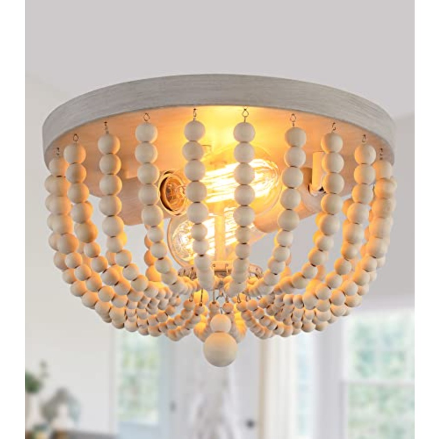 Boho Chandelier Wood Beaded Fl - огляд і ціна Baby Nursery Light Fixture