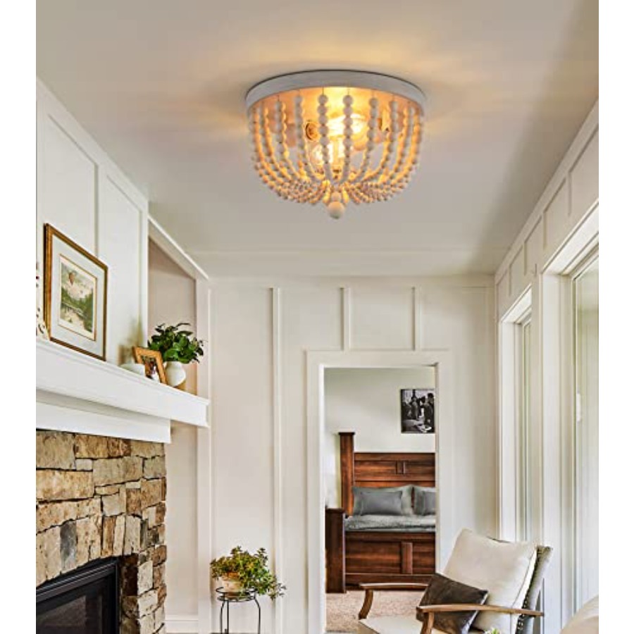 Boho Chandelier Wood Beaded Fl - огляд і ціна Baby Nursery Light Fixture