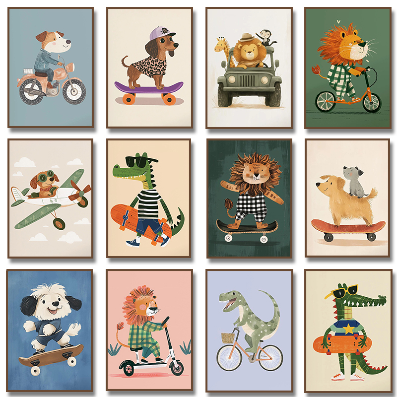 Dog Airplane Lion in Car Anima - огляд і ціна Baby Nursery Pictures