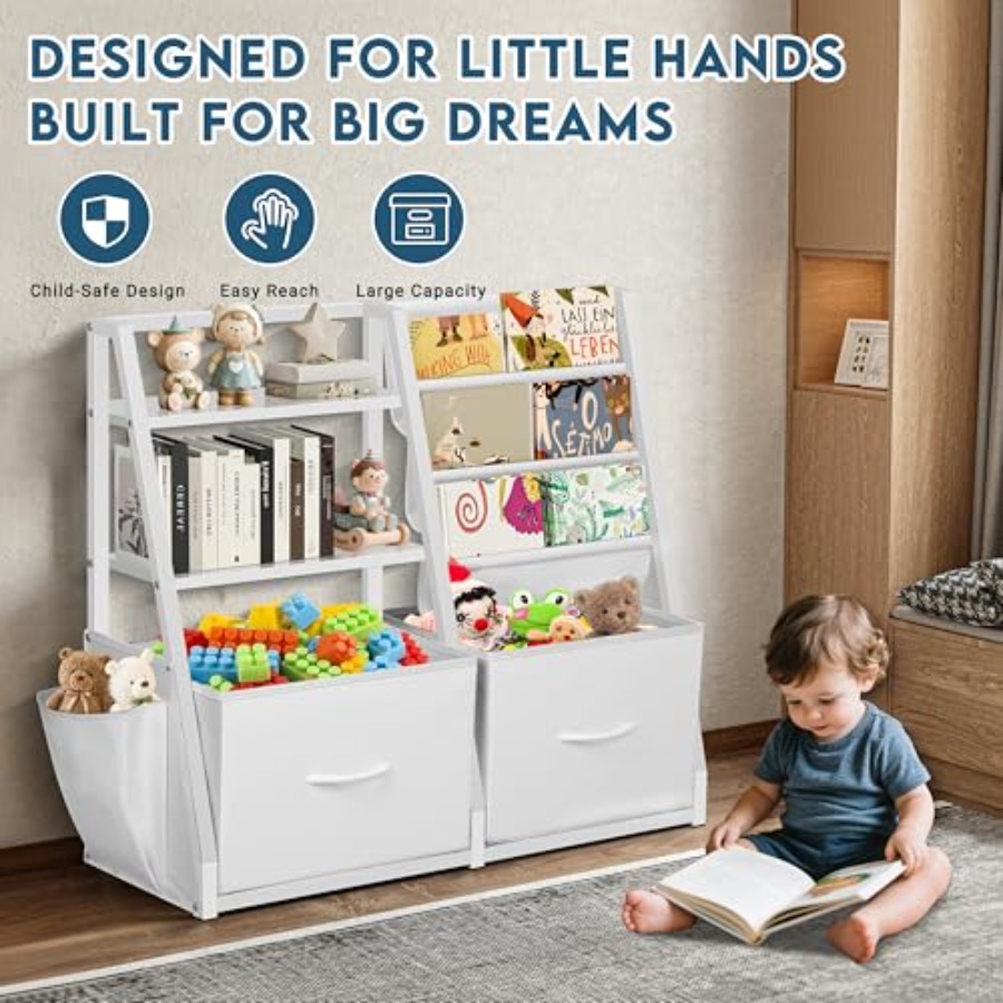 Bookshelf and Toy Storage Book - огляд і ціна Baby Nursery Drawers