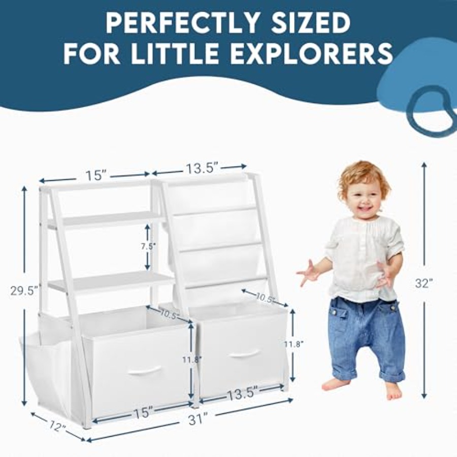 Bookshelf and Toy Storage Book - огляд і ціна Baby Nursery Drawers