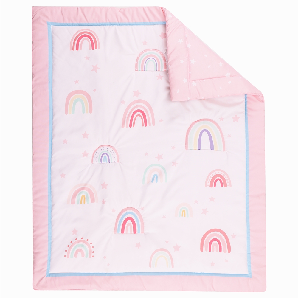 3Pcs Rainbow Baby Infant Crib  - огляд і ціна Baby Nursery Bedding Sets