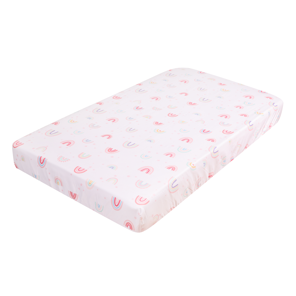 3Pcs Rainbow Baby Infant Crib  - огляд і ціна Baby Nursery Bedding Sets