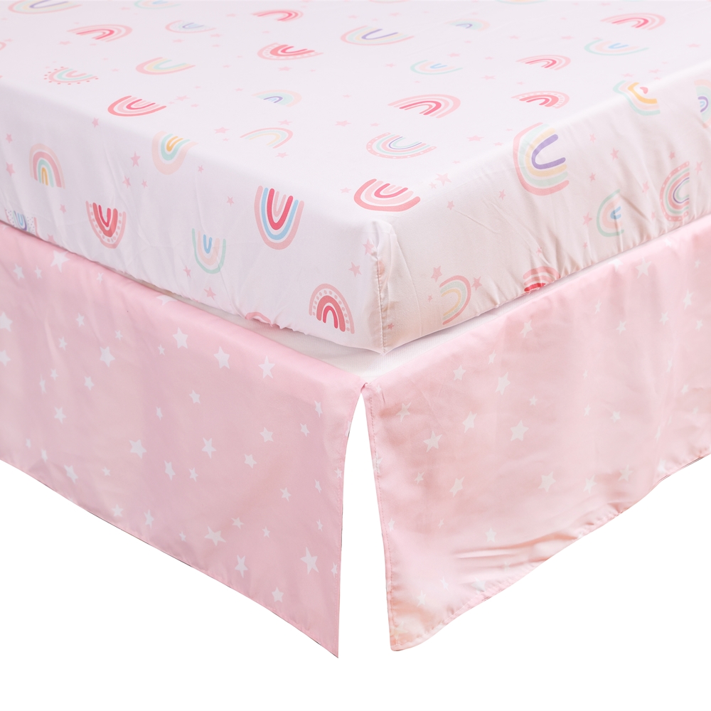 3Pcs Rainbow Baby Infant Crib  - огляд і ціна Baby Nursery Bedding Sets