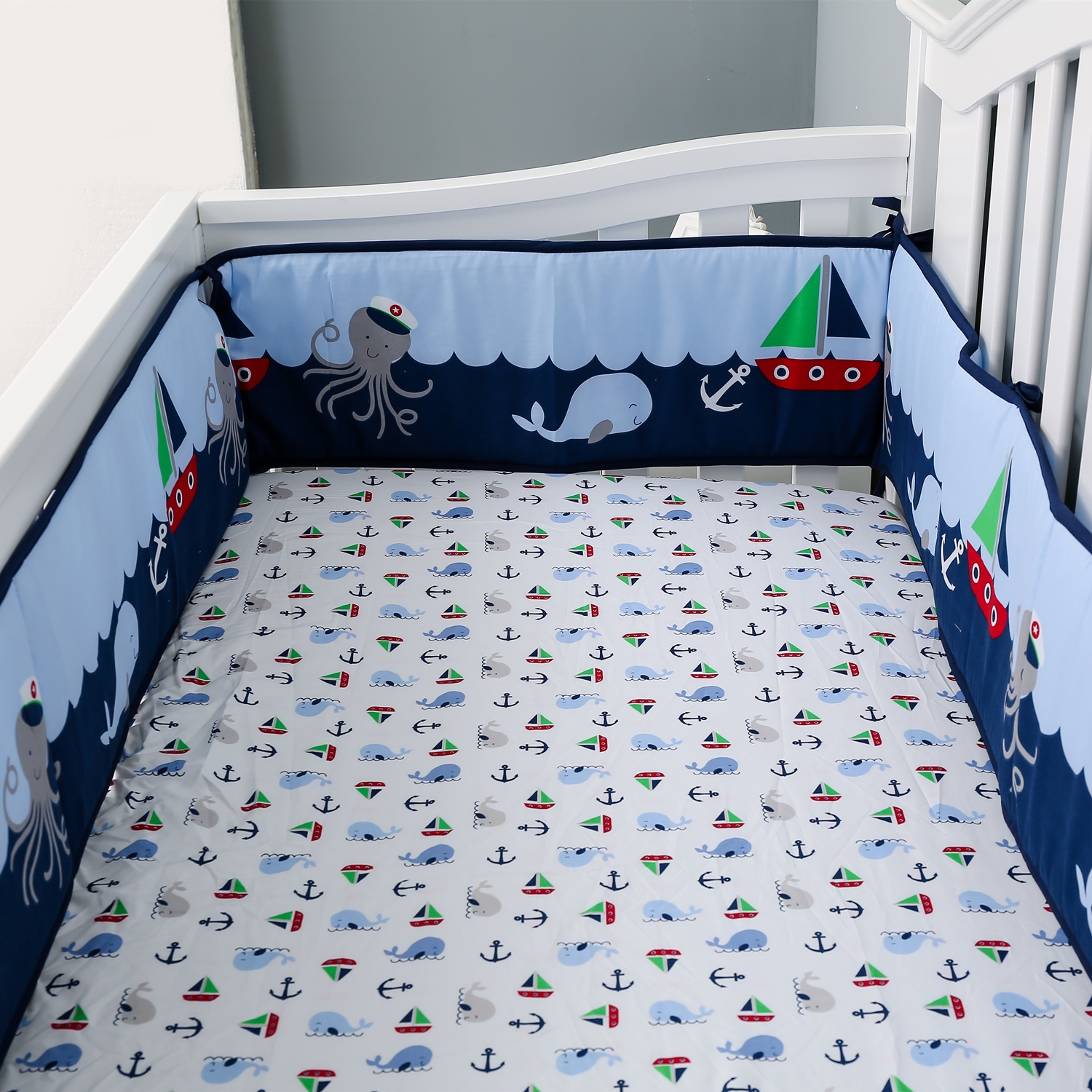 7Pcs Ocean Theme Baby Nursery  - огляд і ціна Baby Nursery Bedding Sets
