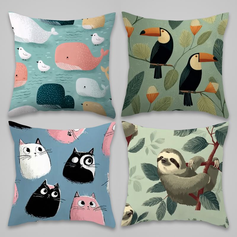 4 Piece Pillowcase Set Cute An - огляд і ціна Baby Nursery Bedding Sets