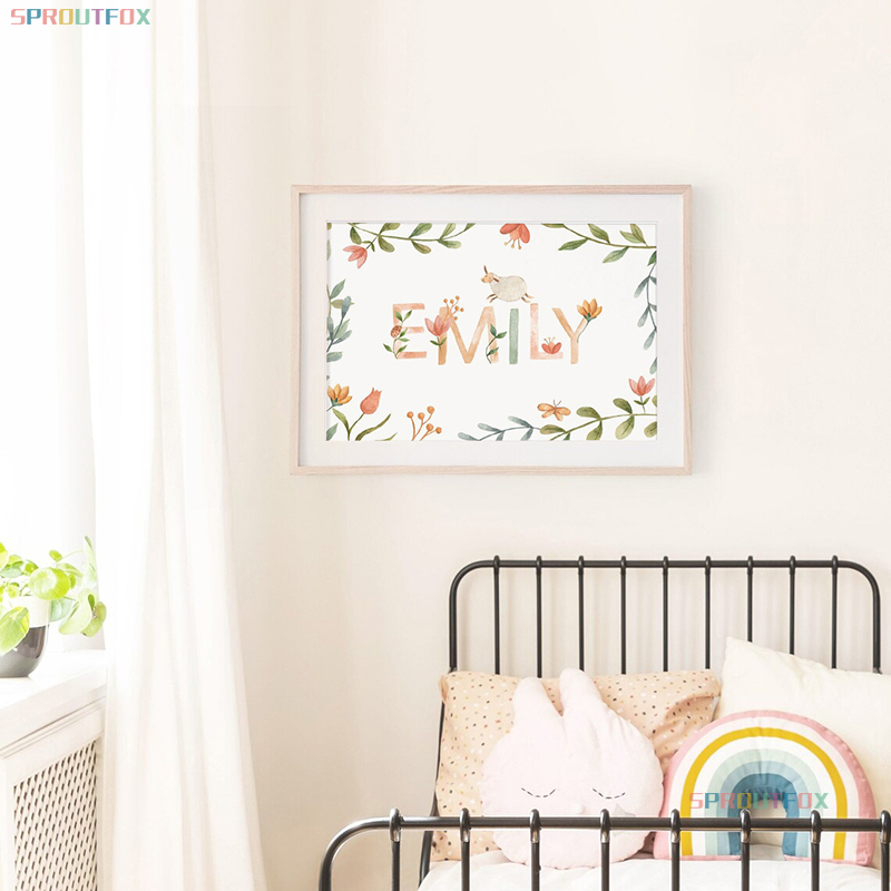 Nursery Canvas Painting Name C - огляд і ціна Baby Nursery Animal Prints
