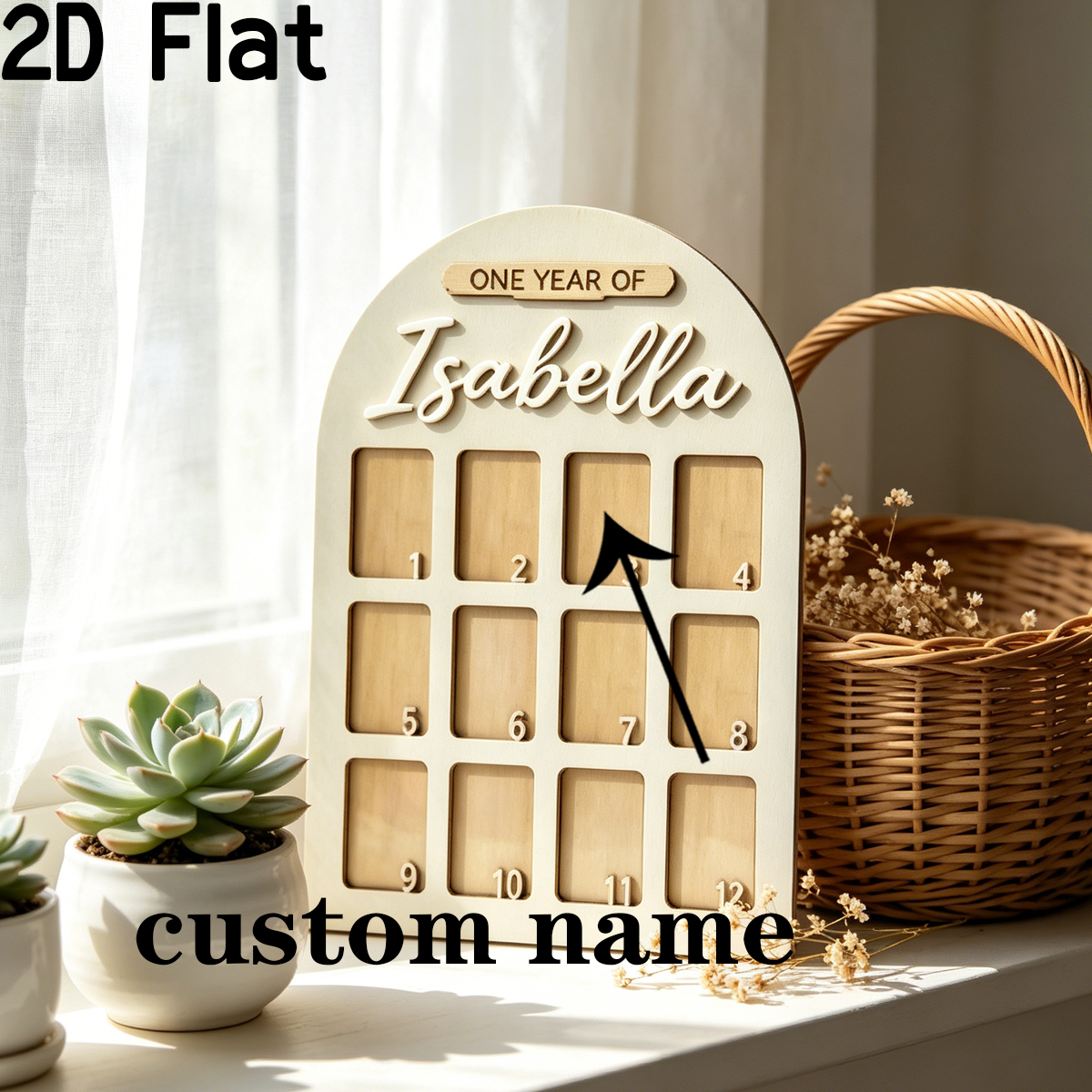 1Pc Custom Photo Record Board  - огляд і ціна Baby Nursery Room