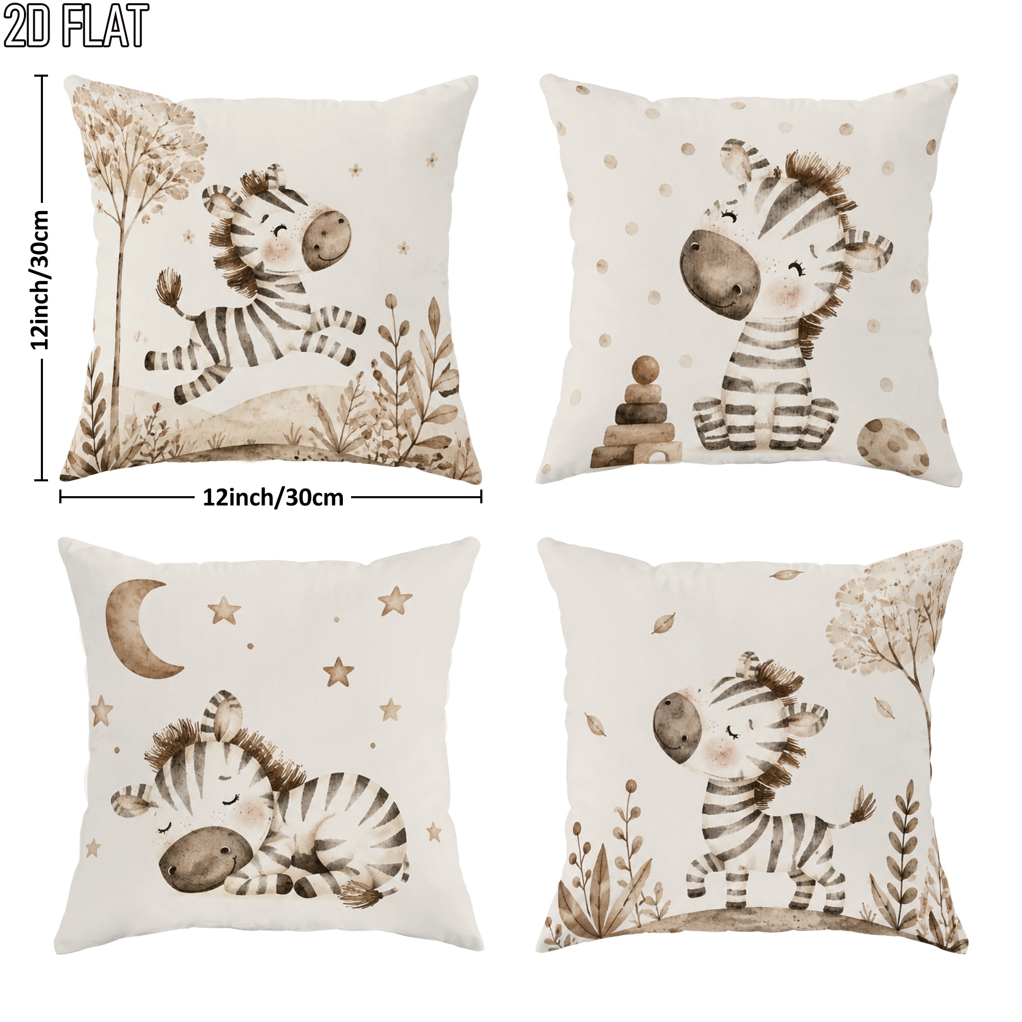 Cute Zebra Nursery Pillowcase  - огляд і ціна Baby Nursery Bedding Sets