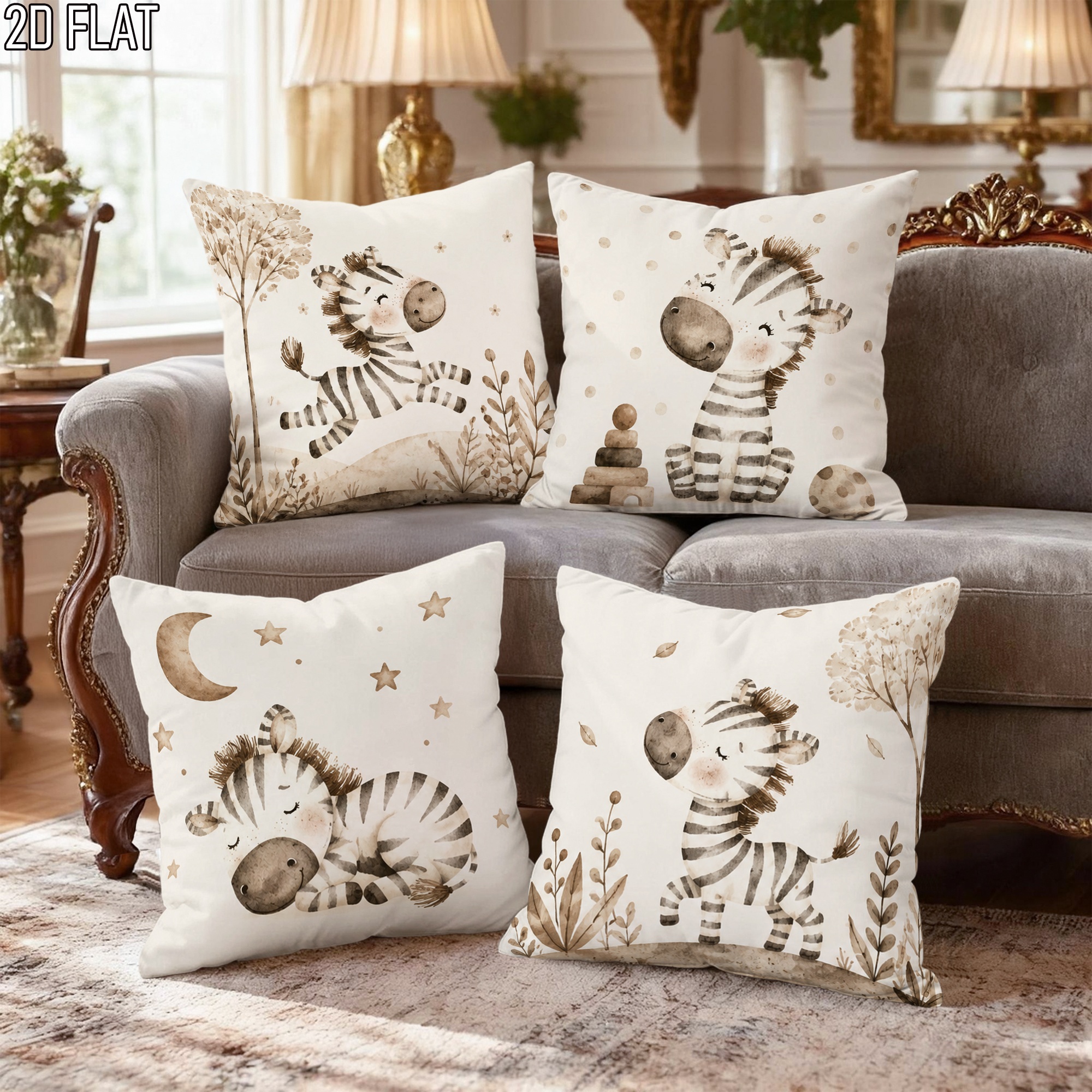 Cute Zebra Nursery Pillowcase  - огляд і ціна Baby Nursery Bedding Sets