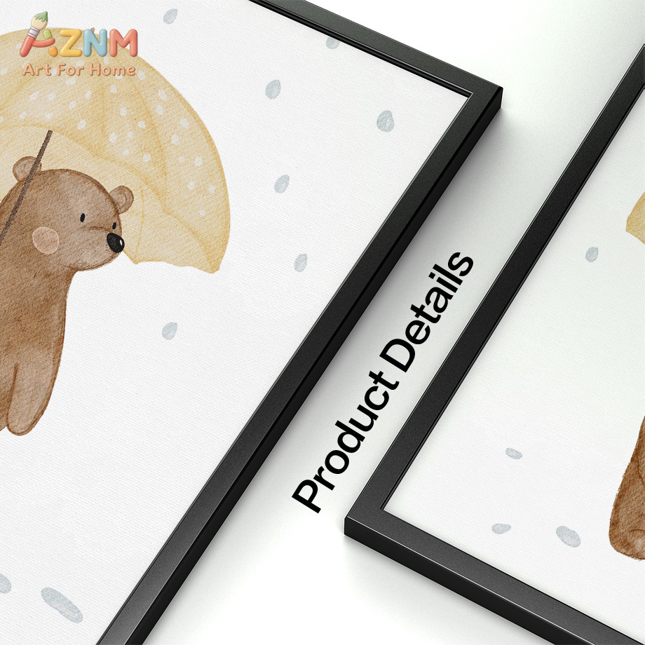 Boho Animals Bear Rabbit Hedge - огляд і ціна Baby Nursery Animal Prints