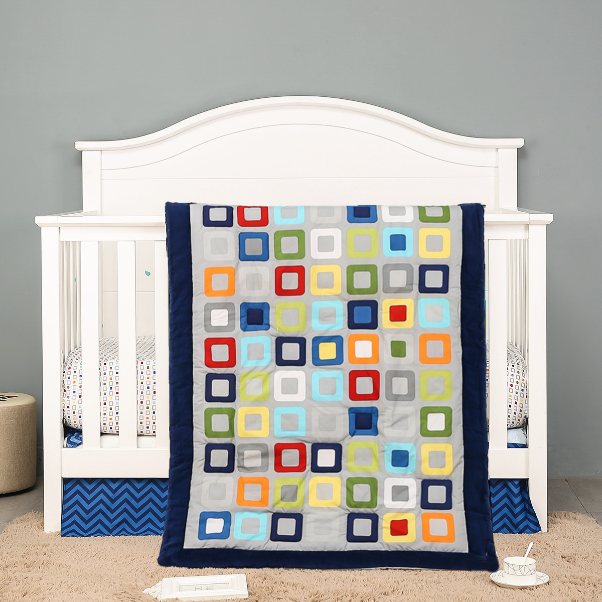 7Pcs Crib Bedding Set baby bed - огляд і ціна Baby Nursery Bedding Sets