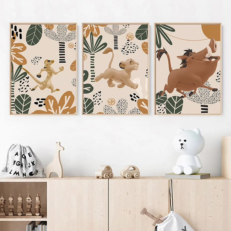 Kid Lion King Boho Posters and - огляд і ціна Baby Nursery Animal Prints