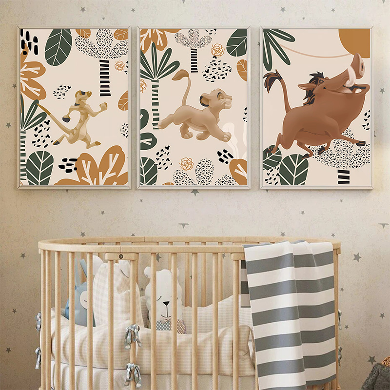 Kid Lion King Boho Posters and - огляд і ціна Baby Nursery Animal Prints