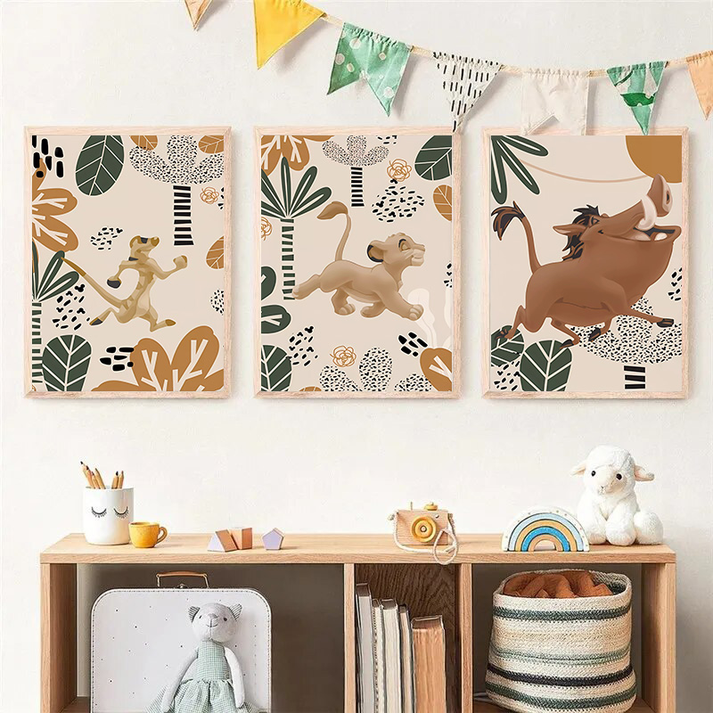 Kid Lion King Boho Posters and - огляд і ціна Baby Nursery Animal Prints
