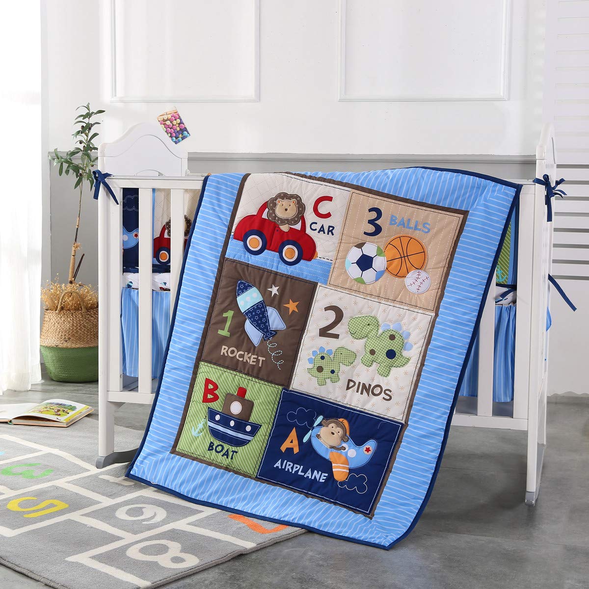 7Piece Crib Bedding Set Infant - огляд і ціна Baby Nursery Bedding Sets