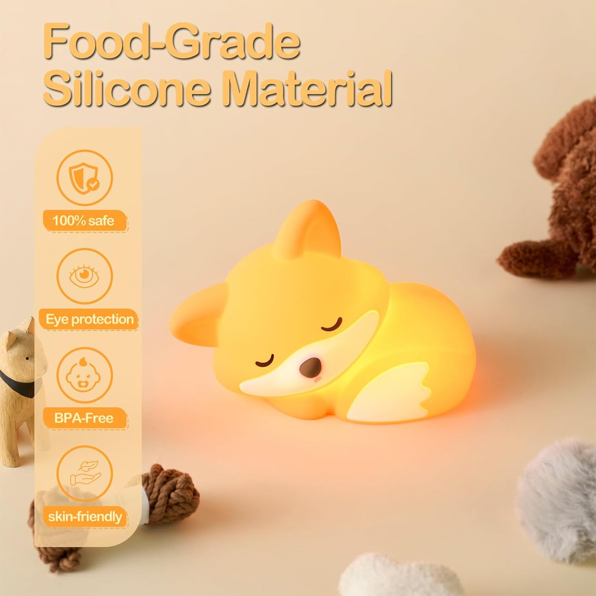 Sleeping Fox Night Light Type- - огляд і ціна Baby Nursery Light Fixture