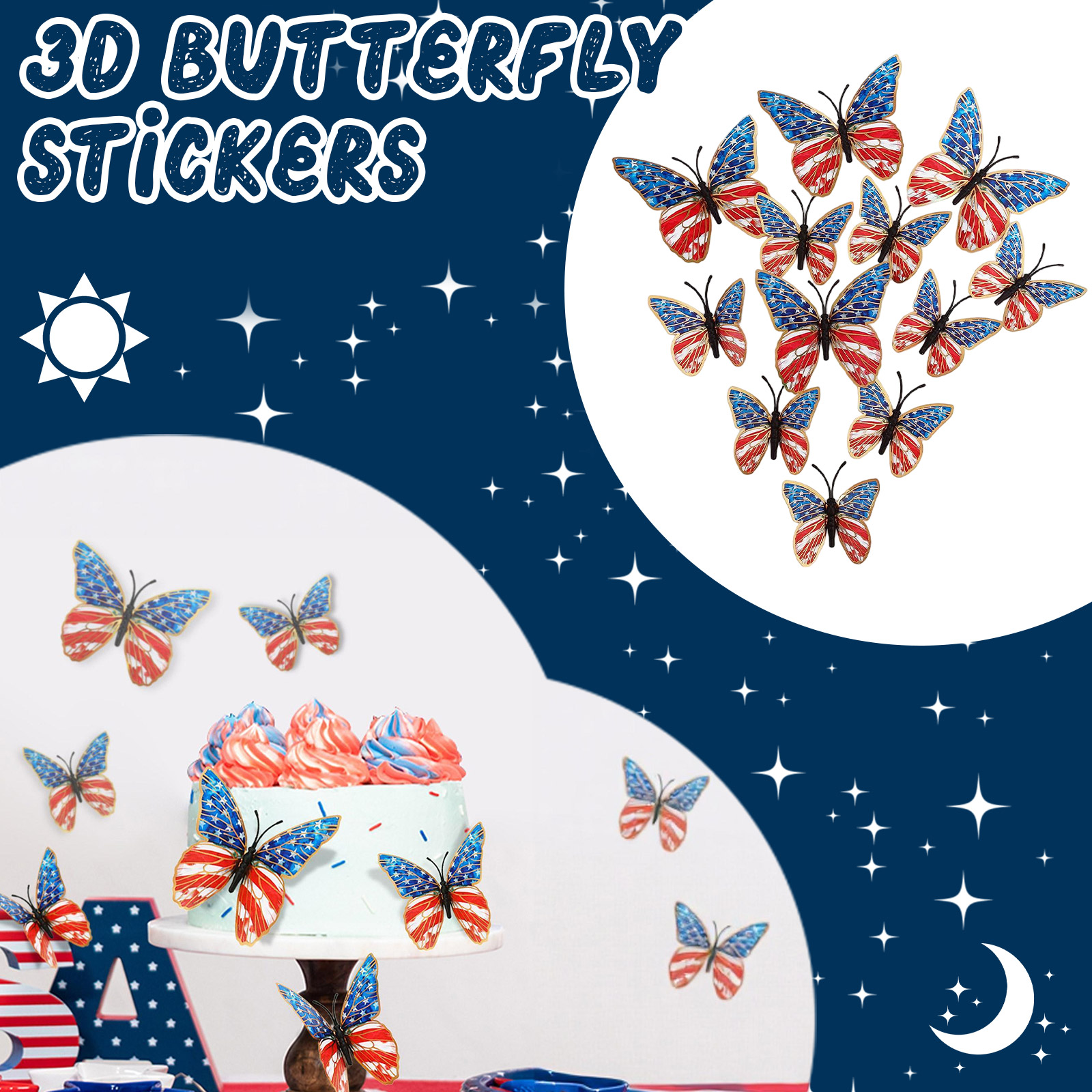 3d Butterfly Wall Stickers Ame - огляд і ціна Baby Nursery Room